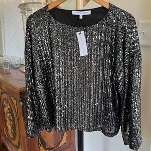 Sequined party blouse